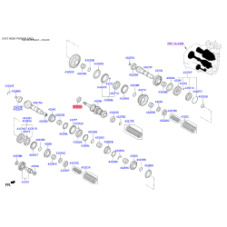 Подшипник промежуточного вала 43222-24300 Mobis