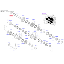 Підшипник вторинного вала передній 43225-32000 Mobis