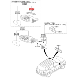 Повторювач поворотів на дзеркалі лівий 87614-3W100 Mobis