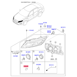 Лампа накаливания, основная фара 18644-28087N Mobis