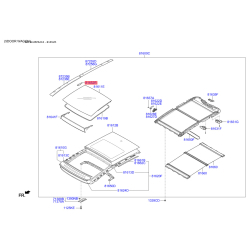 Люк і комплектуючі правий 81652-1P000 Mobis