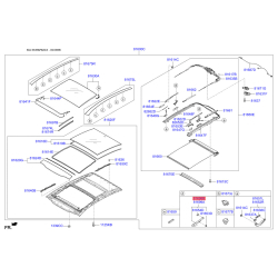 Люк і комплектуючі лівий 81698-3S010 Mobis