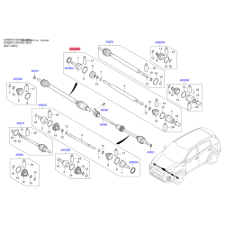 Полуось (приводной вал) правая 49501-D7050 Mobis