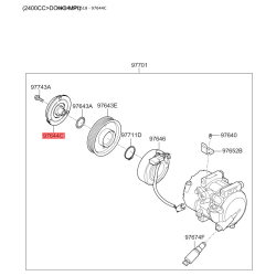 Шків компресора кондиціонера 97644-2S000 Mobis