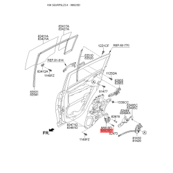 Електродвигун, склопідйомник правий 83460-3W000 Mobis