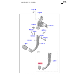 Накладка на педаль, педаль гальма 32825-C1200 Mobis