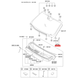 Накладка угловая наружного зеркала (на кузов) правая 86190-3W000 Mobis