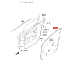 Ущільнення дверей ліве 82110-3W000 Mobis