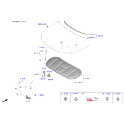 Упор капота и его крепление 81178-2F000 Mobis