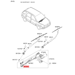 Привід склоочисника, система очищення вікон 98120-1F000 Mobis