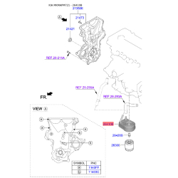 Радиатор масляный 26410-2B740 Mobis