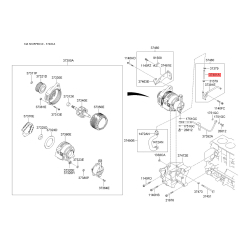 Насос вакуумный генератора и комплектующие 37481-27011 Mobis