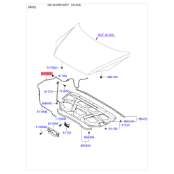 Тросик замка капота 81190-1F000 Mobis