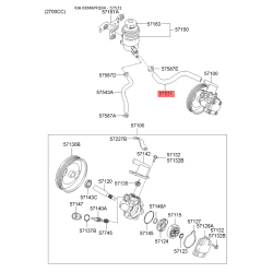 Гідравлічний шланг, кермо 57581-2E001 Mobis