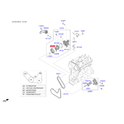 Шкив помпы 25129-2GTA0 Mobis