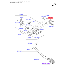 Шланг (патрубок) системы охлаждения 25469-2G201 Mobis