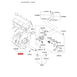 Трубка охолоджувальної рідини 25460-23000 Mobis