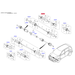 Шарнірний комплект приводного вала правий 49535-D7711 Mobis