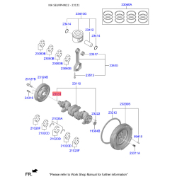 Шпонка колінвала 23131-4A000 Mobis