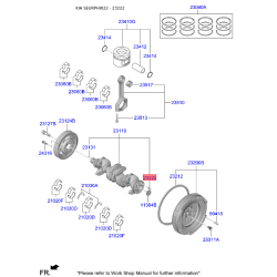 Штифт установочный коленвала 23121-47280 Mobis