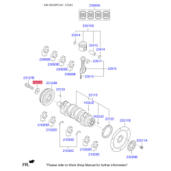 Плоская шайба, ременный шкив - коленчатый вал 23161-2F000 Mobis