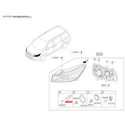 Патрон лампы, основная фара 92161-2E000 Mobis