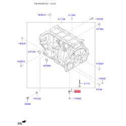 Форсунка клапана контроля давления масла 21151-2F000 Mobis