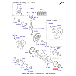 Шестерня, колінчастий вал 23121-2G590 Mobis