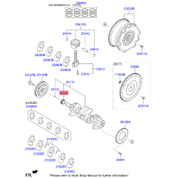 Шестерня, коленчатый вал 23121-2B710 Mobis