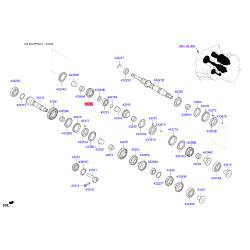 Шестерня, вторичный вал 43280-26220 Mobis