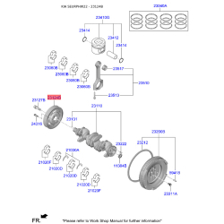 Шкив ремня генератора 23124-2U000 Mobis