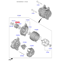 Шкив инерционный (муфта) генератора 37320-2E010 Mobis