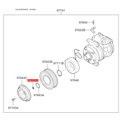 Катушка, электромагнитное сцепление - копрессор 97749-34550 Mobis