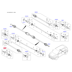 Шарнирный комплект приводного вала 49635-D3740 Mobis