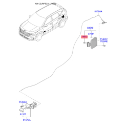 Лючок бензобака 79553-29000 Mobis
