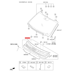 Облицовка передней панели (жабо) 86150-3W500 Mobis