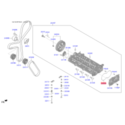 Прокладка кришки розподілвалу 24320-2U000 Mobis