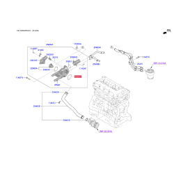 Прокладка корпус термостата 25641-2GTA0 Mobis