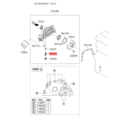 Клапан редукционный в сборе и комплектующие клапана 26123-35000 Mobis