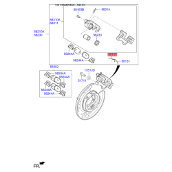 Пружина, колодки дискового гальма 58288-F6000 Mobis