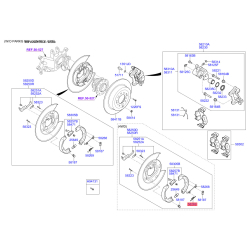 Пружина стяжная нижняя колодок стояночного тормоза 58269-2J000 Mobis