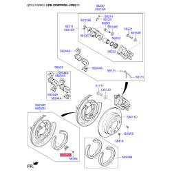 Подпружинненый стопорный штифт, тормозная колодка 58272-3S200 Mobis