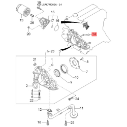 Подшипник ступицы колеса комплект 0K72A-26157 Mobis