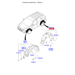Обшивка (підкрилок), колісна ніша права 86822-2S000 Mobis