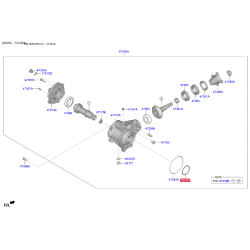 Кільце ущільнювача, роздавальна коробка 47346-3D100 Mobis