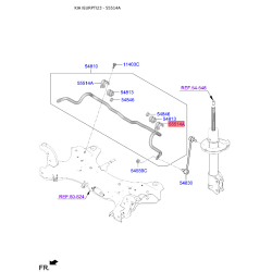 Кронштейн заднего стабилизатора левый 55514-2G000 Mobis