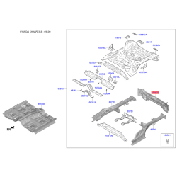 Лонжерон підлоги багажника 65910-D3550 Mobis