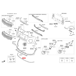 Накладка бампера нижня (губа) 86567-D9000 Mobis
