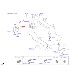 Засувка (стопор) кріплення трубки зчеплення 58727-11000 Mobis