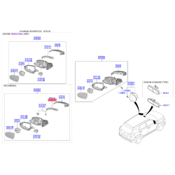 Повторитель поворотов на зеркале левый 87613-D7100 Mobis
